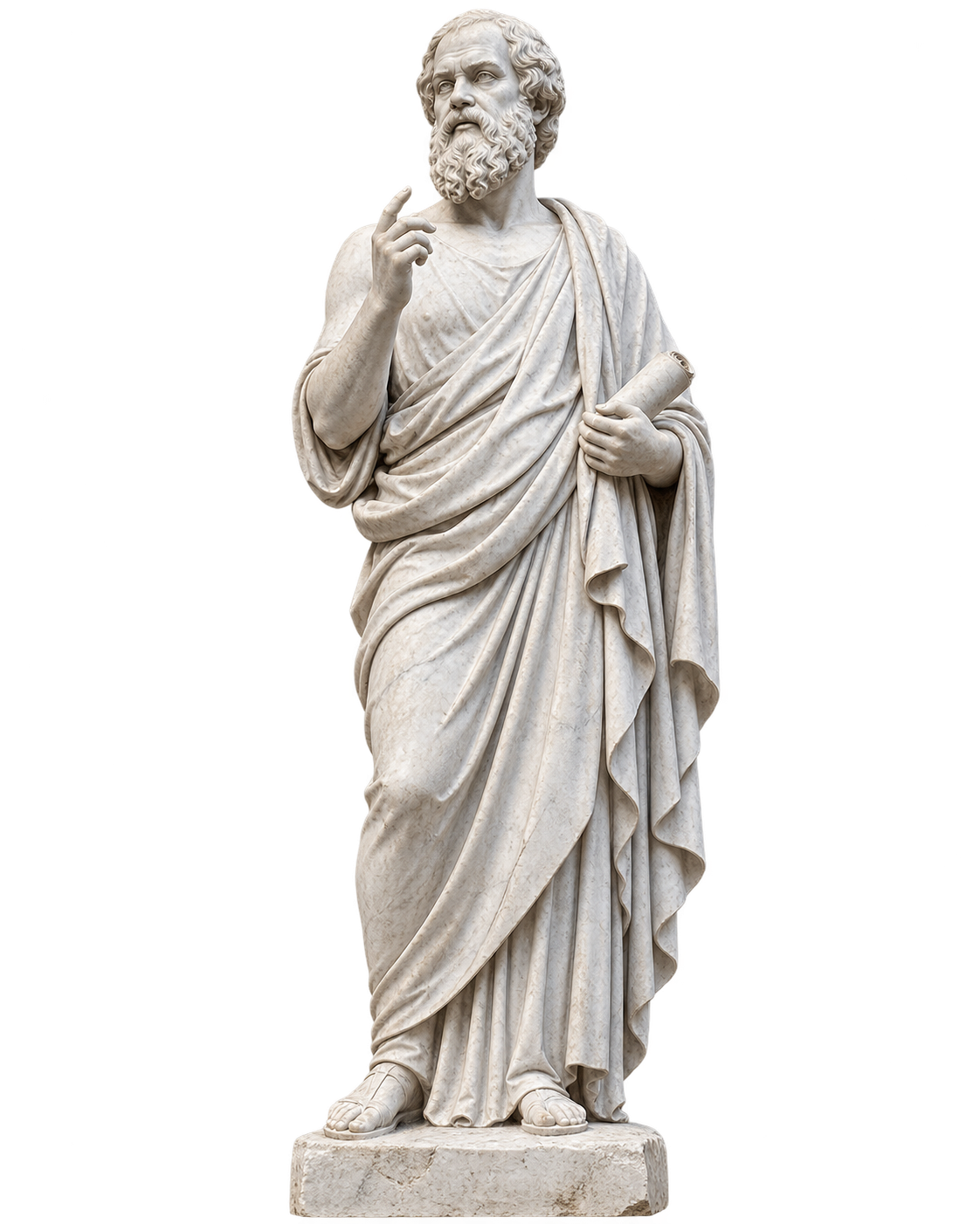 Classical marble sculpture representing Auction houses