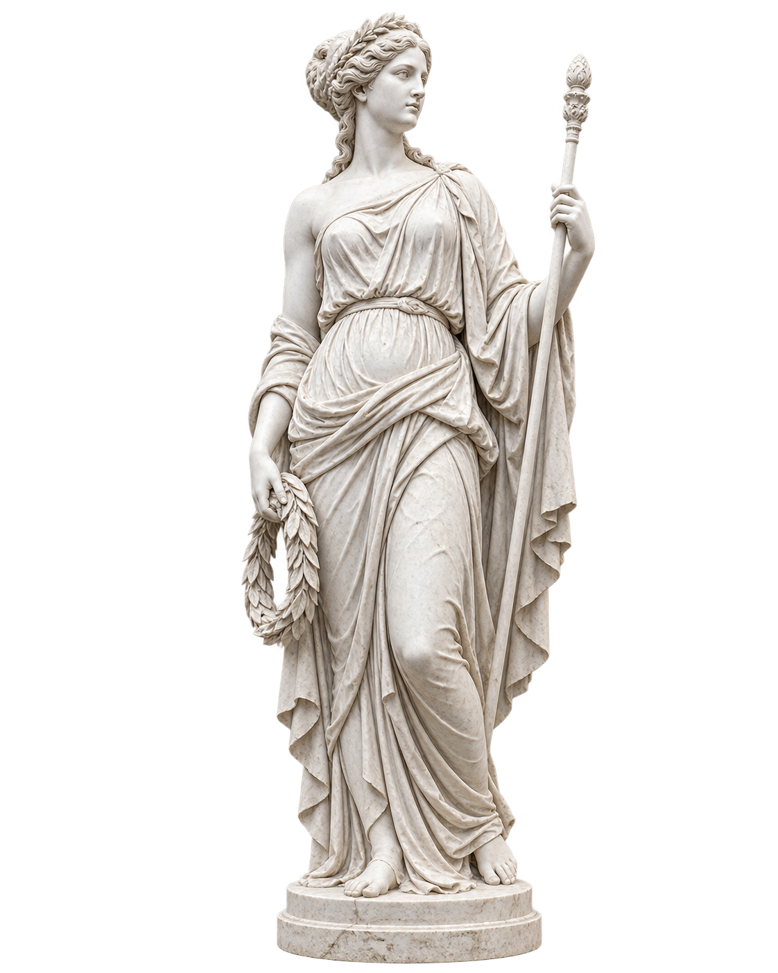 Classical marble sculpture representing Commercial galleries